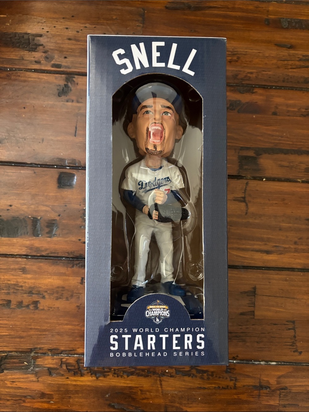 Blake Snell Dodgers 2025 World Champion Starters Bobblehead - Blue/White